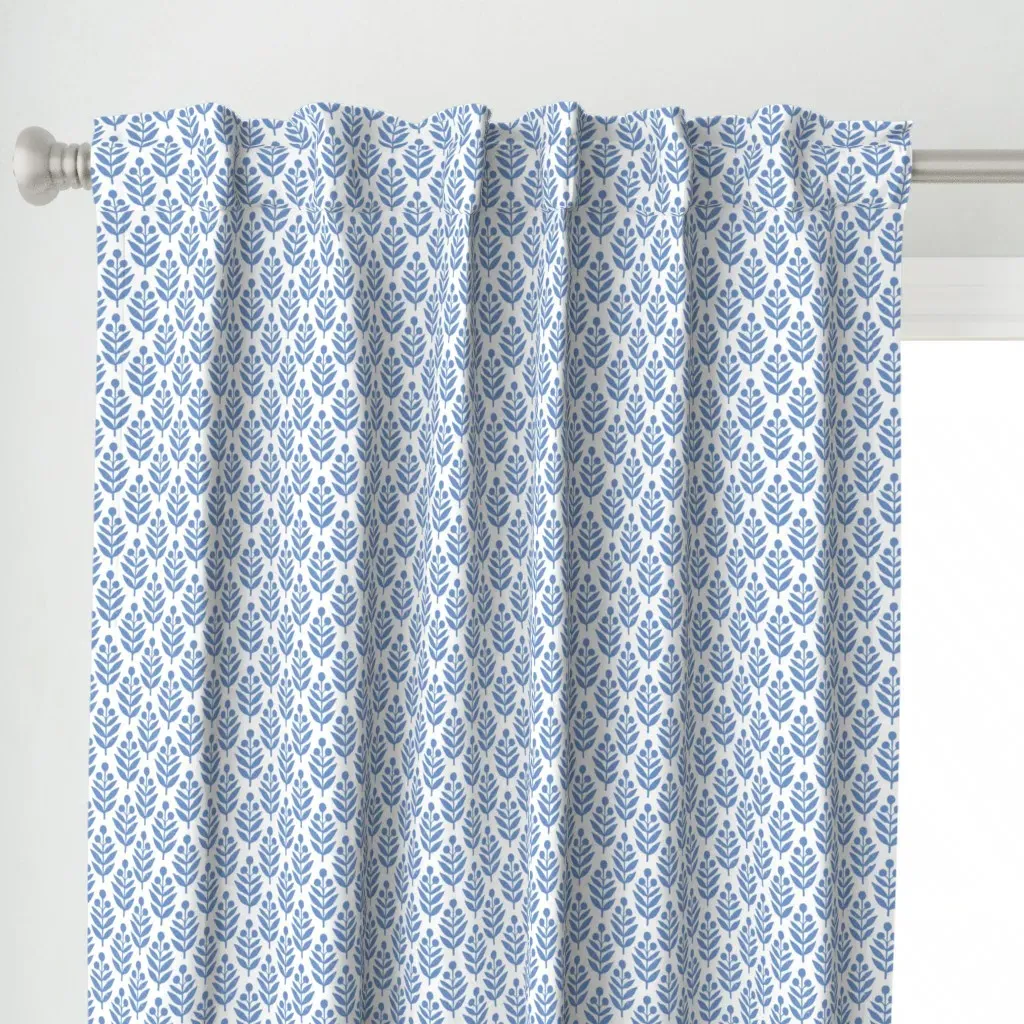 Lotti Americana Curtain Panel - Periwinkle Blue alternate view