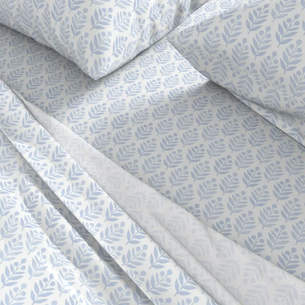 Lotti Half Shade Queen Sheet Set - Baby Blue alternate view