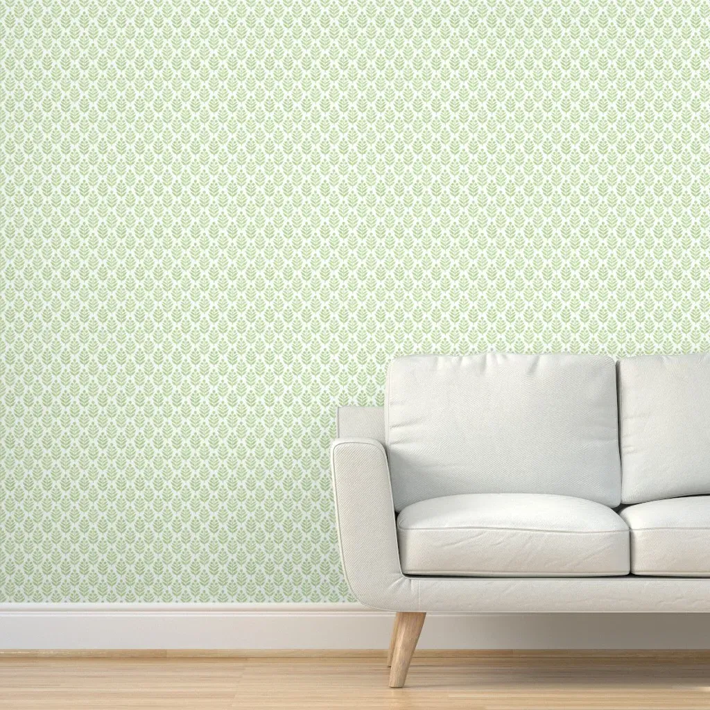 Lotti Spring Peel and Stick Wallpaper - Pale Green, White product