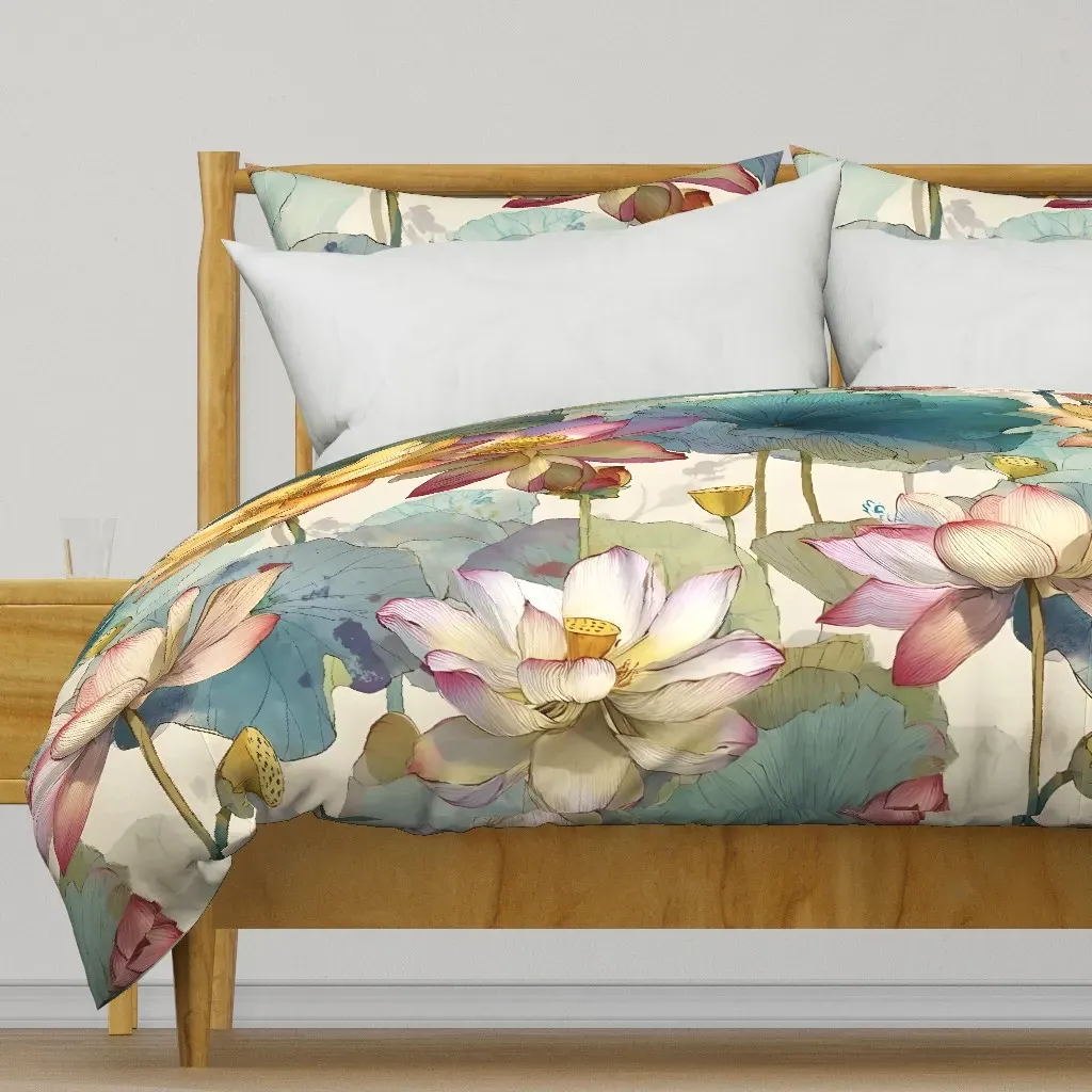 Lotus Bloom Reverie Duvet Cover - Pink product