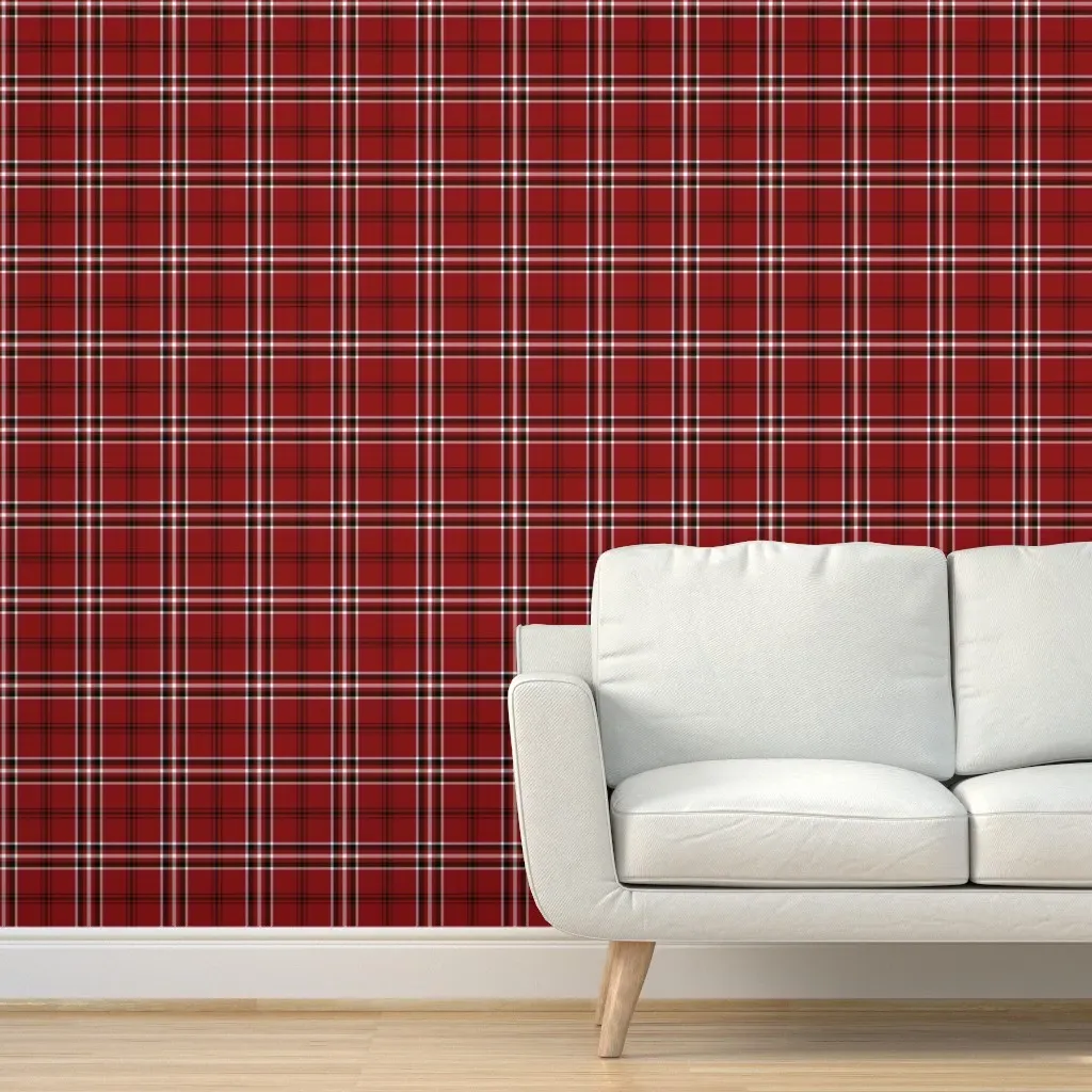 Lougheed Tartan Peel and Stick Wallpaper - Red product