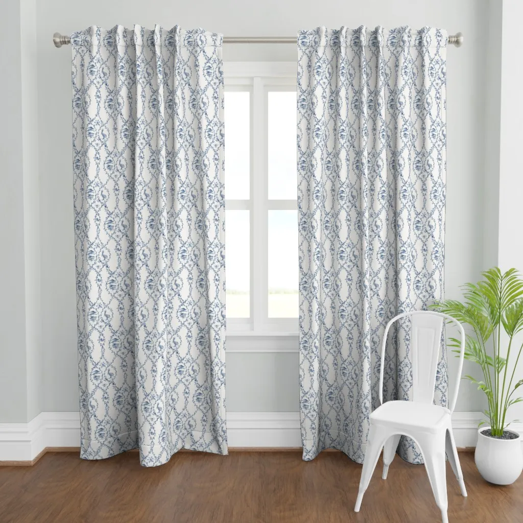 Louisiana Toile Custom Curtain Panel - Blue product