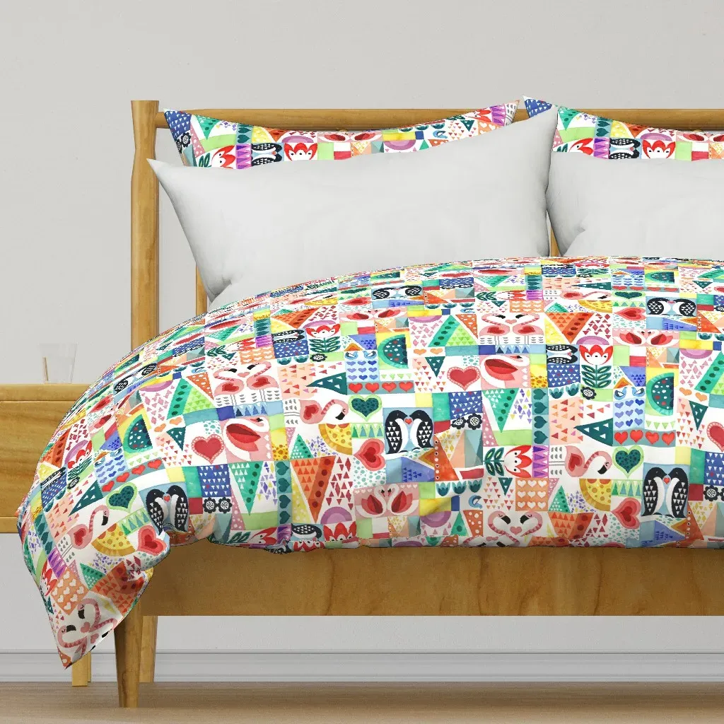 Love Birds Duvet Cover - Pink product