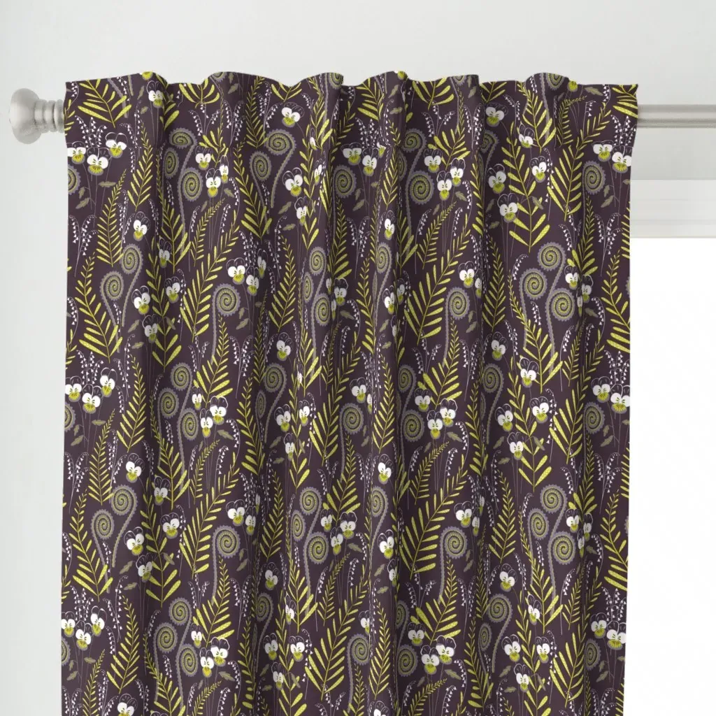 Love-In-Idleness Curtain Panel - Mustard Yellow alternate view