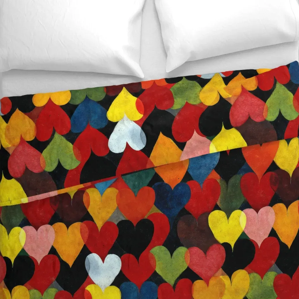 Love's Geometric Duvet Cover alternate view