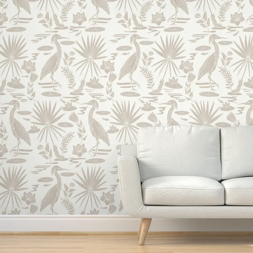 Low Country Egret Peel and Stick Wallpaper - Beige product