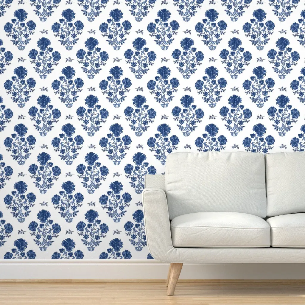 Lucinda Peel and Stick Wallpaper - Indigo Blue product