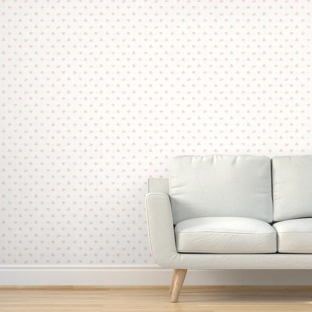 Lucky Charm Clovers Peel and Stick Wallpaper - Pink product