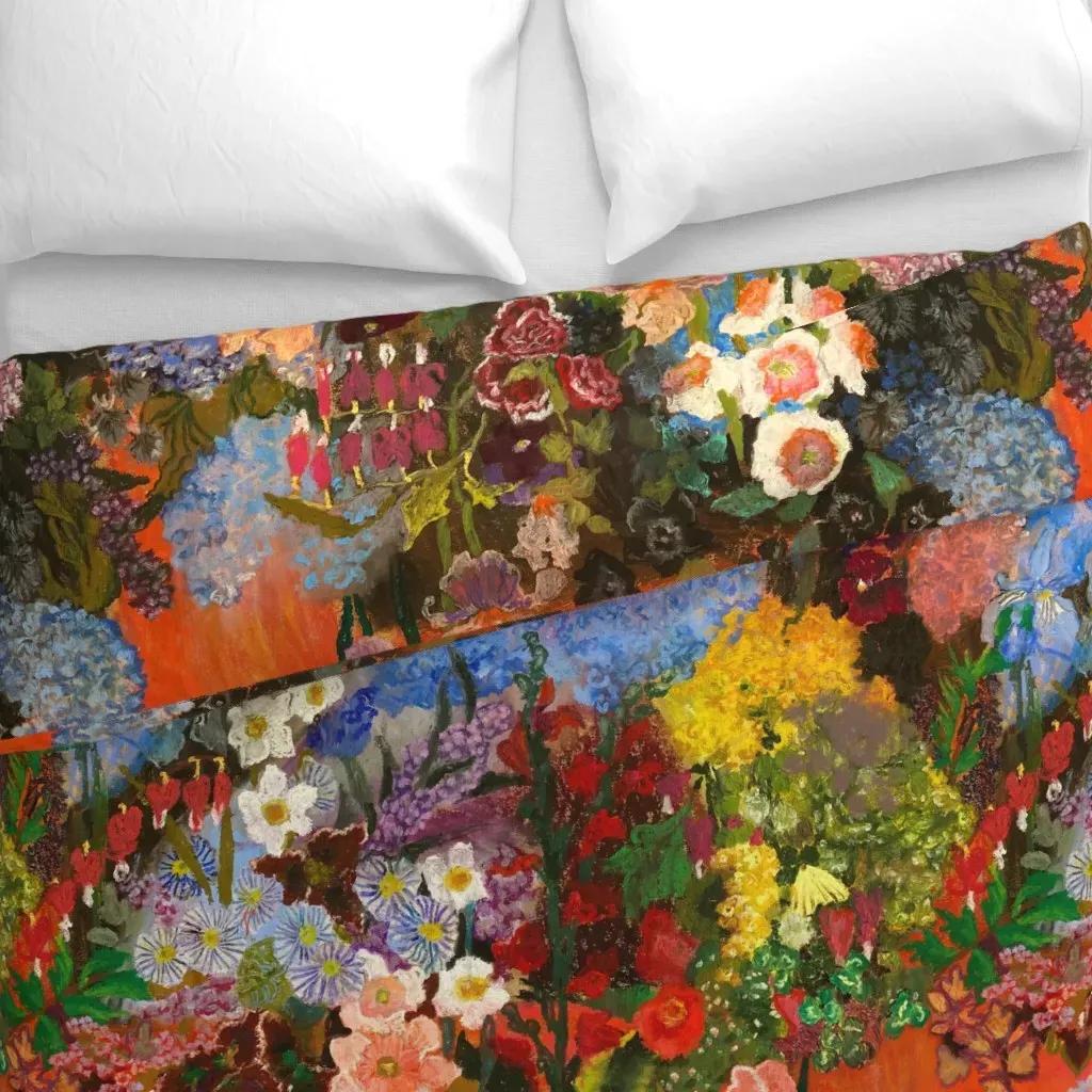 Lucky Garden Duvet Cover - Red alternate view