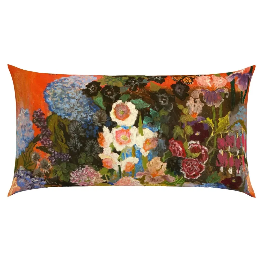 Lucky Garden King Pillow Sham - Red product