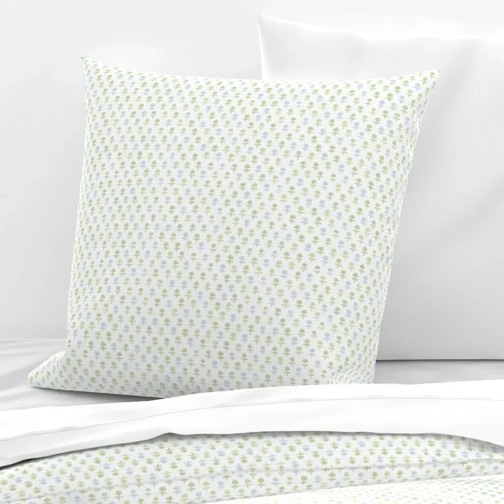 Lucy Soft Blue Greens Euro Pillow Sham - Light Green product
