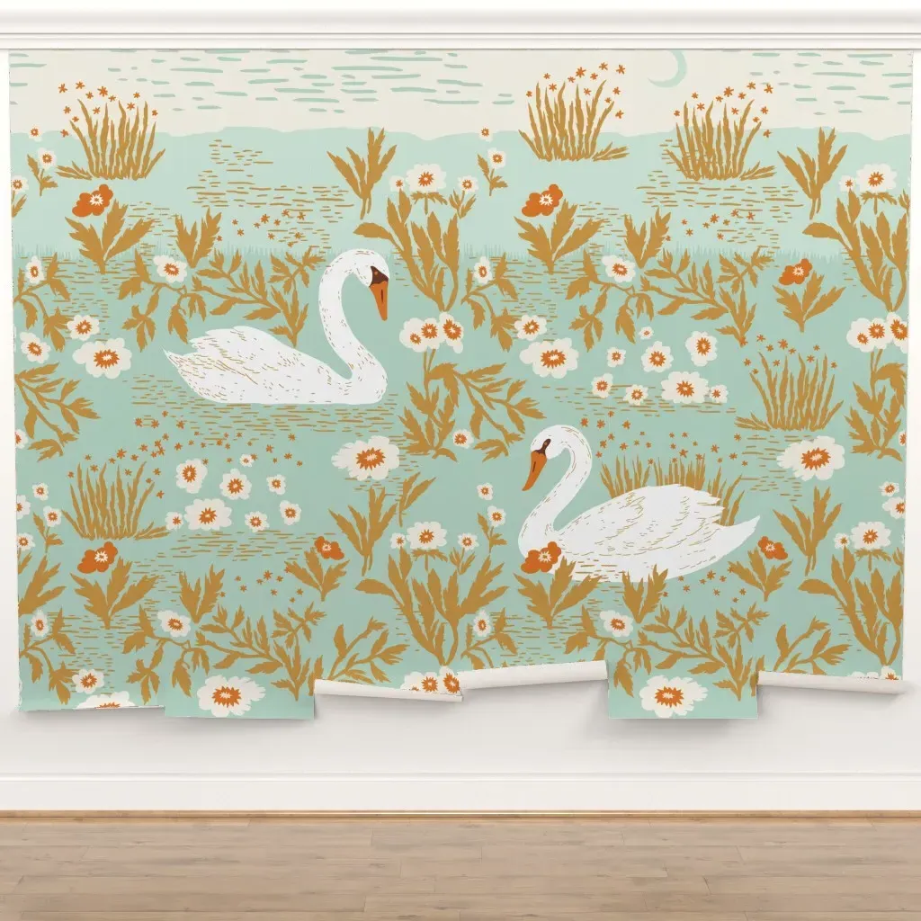Luna And Swan Peel and Stick Wall Mural product