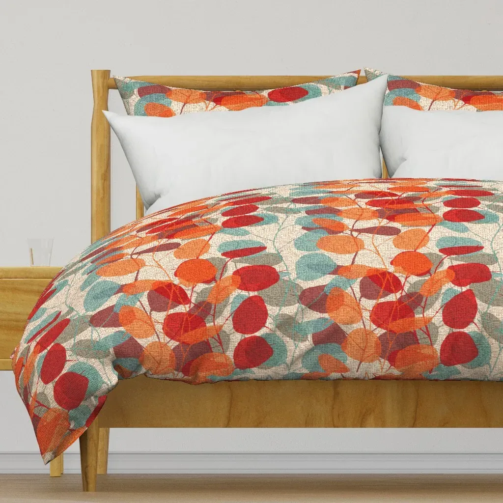 Lunaria On A Fall Day Duvet Cover - Orange product