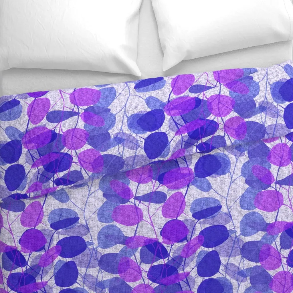 Lunaria On Fall Day Blue E Duvet Cover - Purple alternate view
