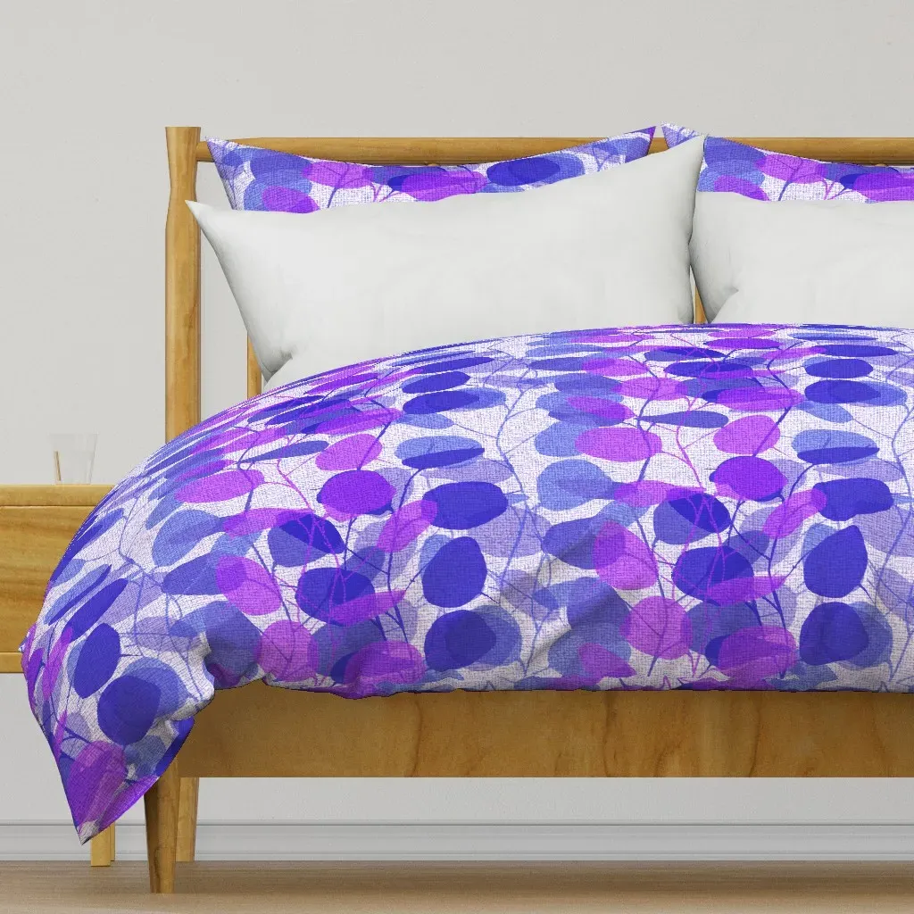 Lunaria On Fall Day Blue E Duvet Cover - Purple product