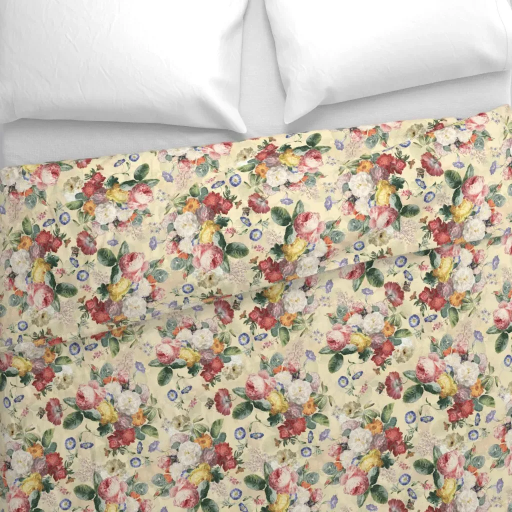 Lush Baroque Antique Roses Duvet Cover - Pink alternate view