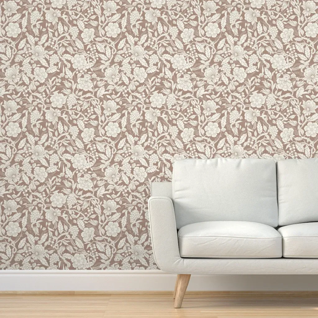 Lush Floral Large Scale Peel and Stick Wallpaper - Off-White product