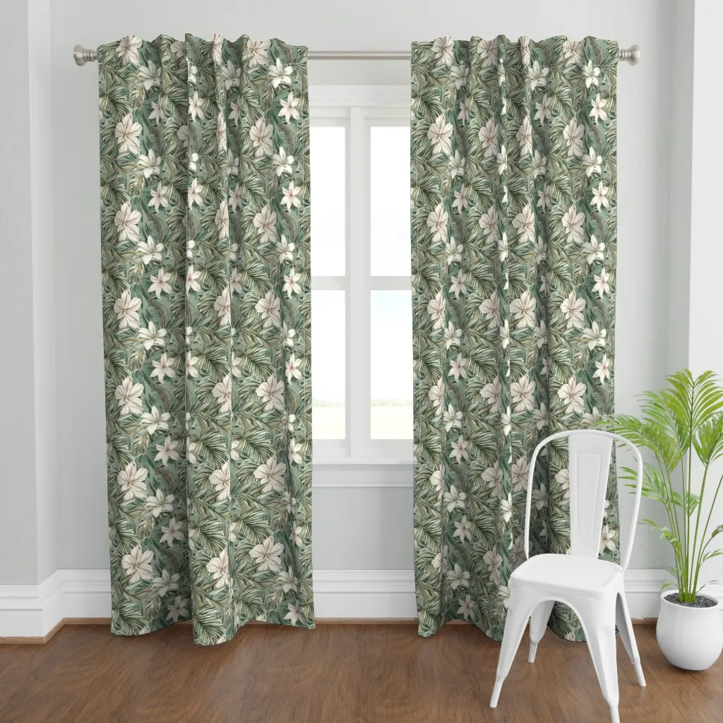 Lush Line Garden Curtain Panel - White product