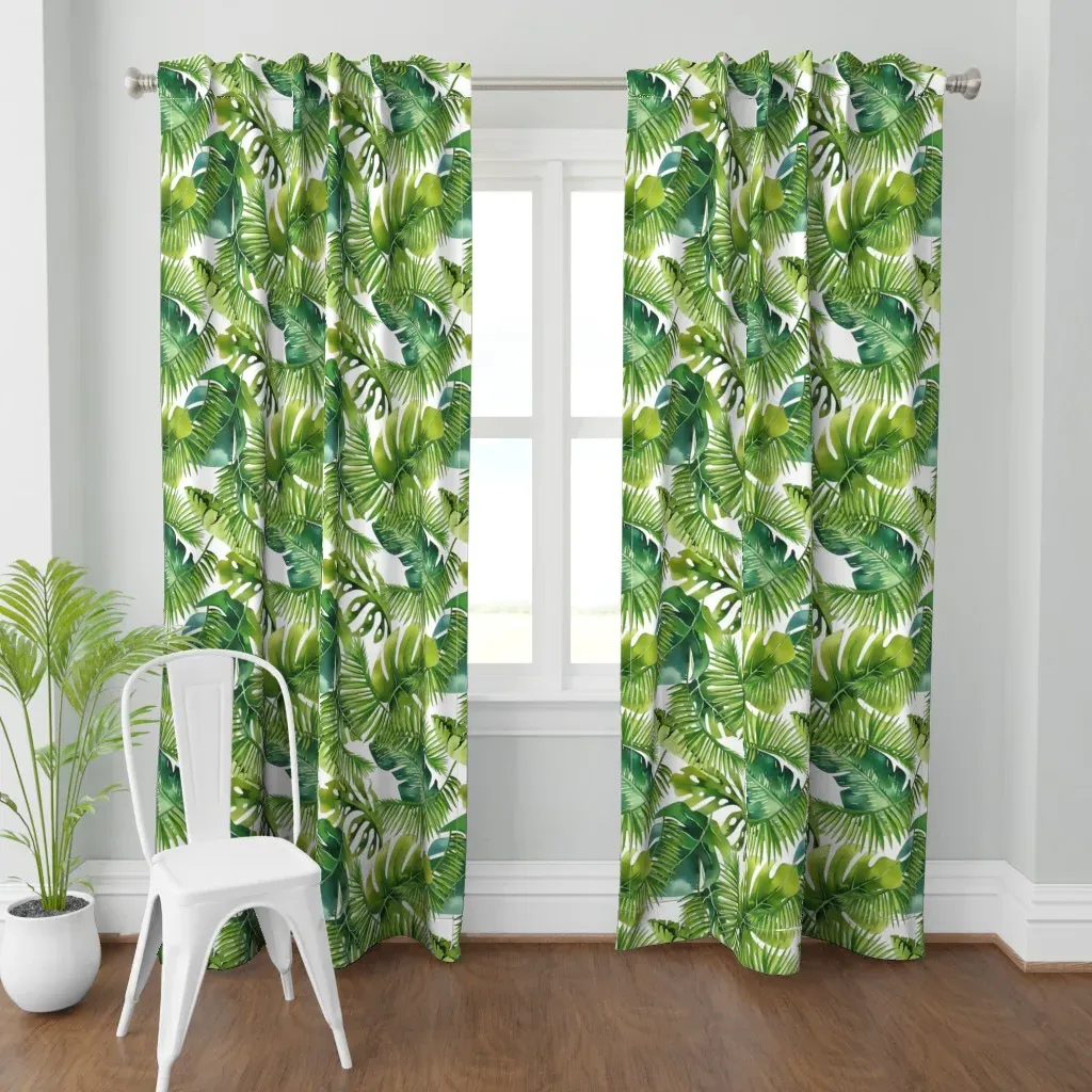 Lush Monstera Curtain Panel - Green product