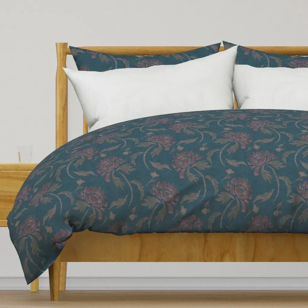 Lyddie Vintage Painterly Duvet Cover - Mauve product