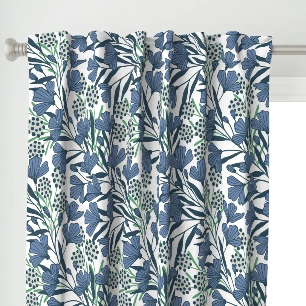 Lydia Curtain Panel - Blue alternate view
