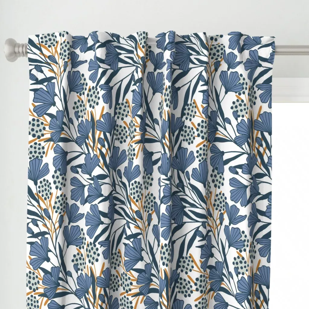 Lydia Curtain Panel - Navy Blue alternate view