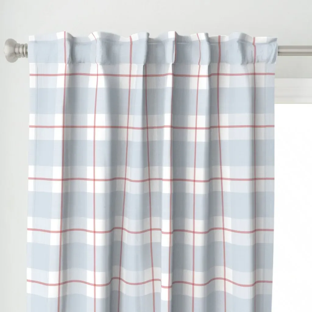 Lyssa Real Red Curtain Panel - Light Blue alternate view