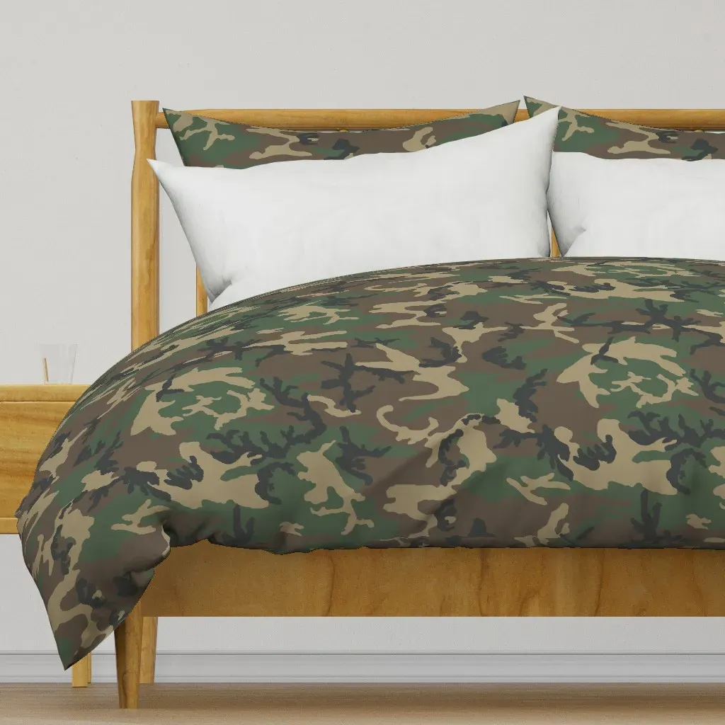 M81 Woodland Camo Duvet Cover - Dark Green product