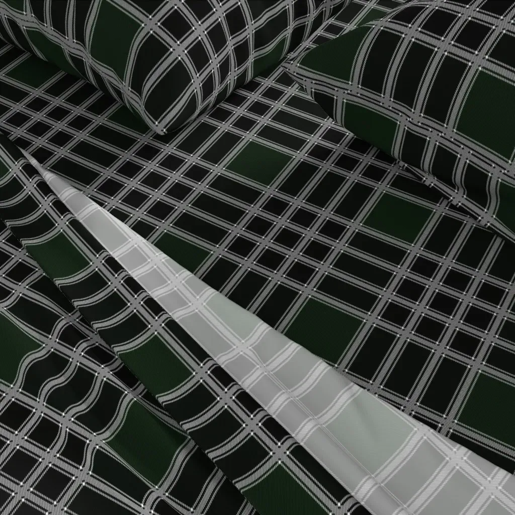 Macdonald Of The Isles Hunting Scottish Tartan Queen Sheet Set - Hunter Green alternate view