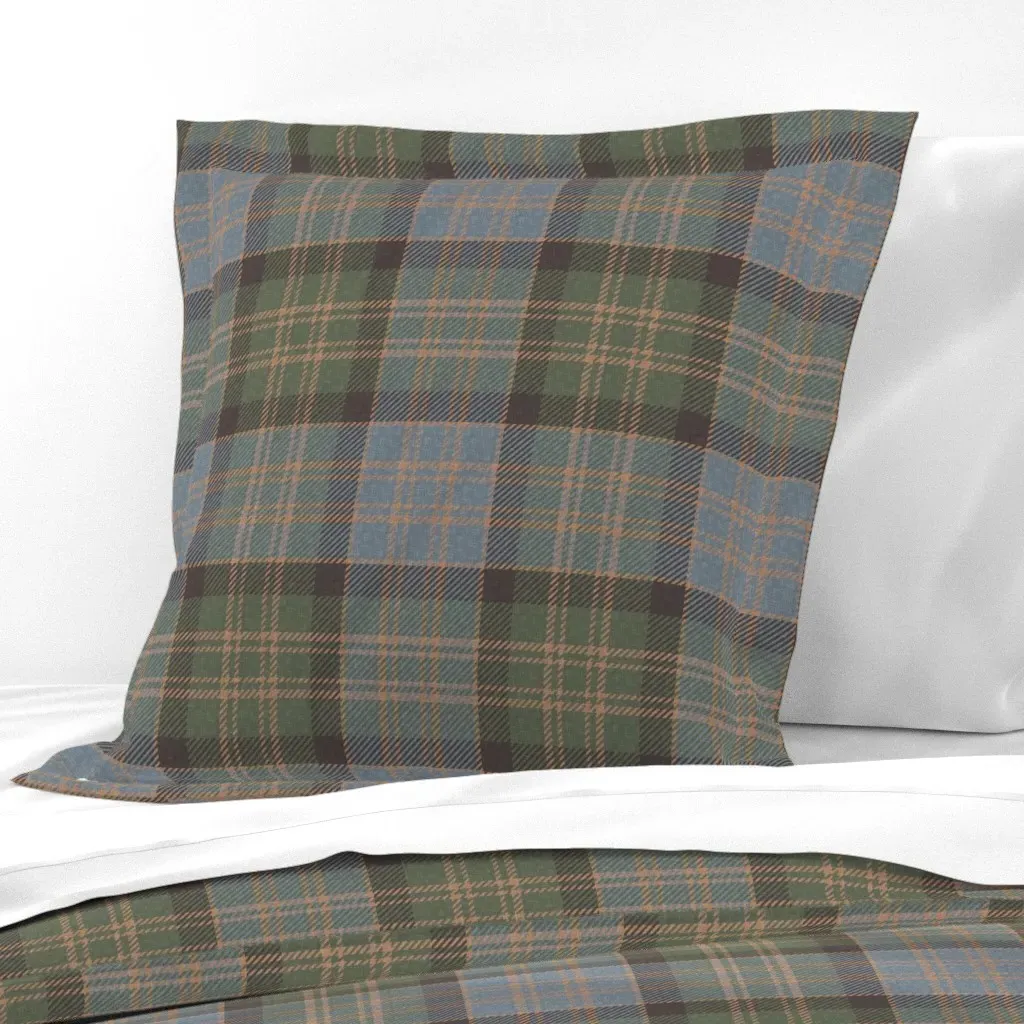 Macdonald Plaid Scottish Clan Tartan Euro Pillow Sham - Blue product