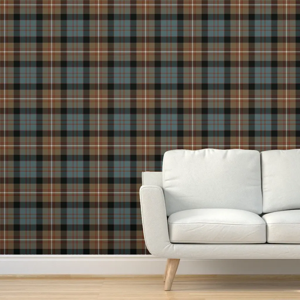 Macdonell Of Glengarry Tartan Peel and Stick Wallpaper - Gray-Green product