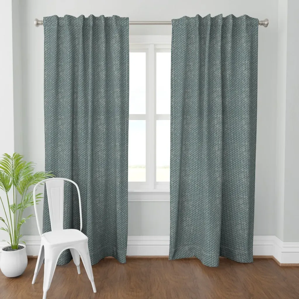 Macha Ditsy Curtain Panel - Teal product