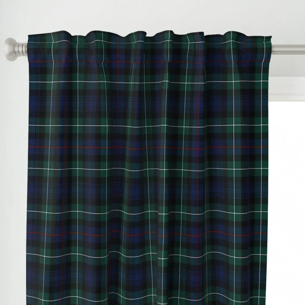 Mackenzie Tartan Curtain Panel - Dark Blue alternate view
