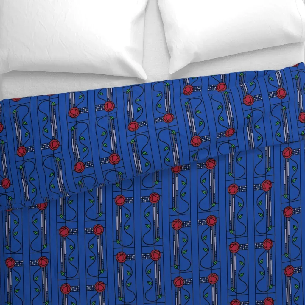 Mackintosh Glasgow Rose Duvet Cover - Red alternate view