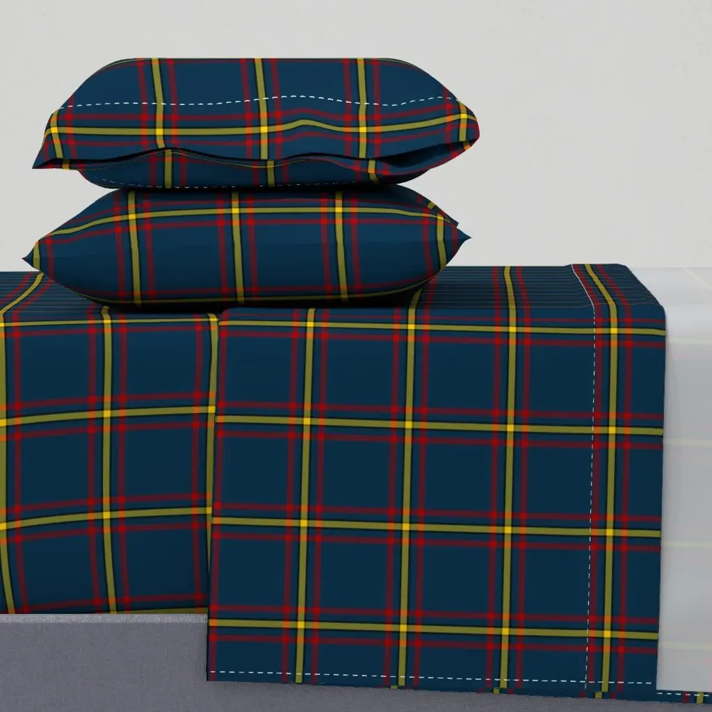 Maclaine Hunting Tartan 1908 Queen Sheet Set - Navy Blue product