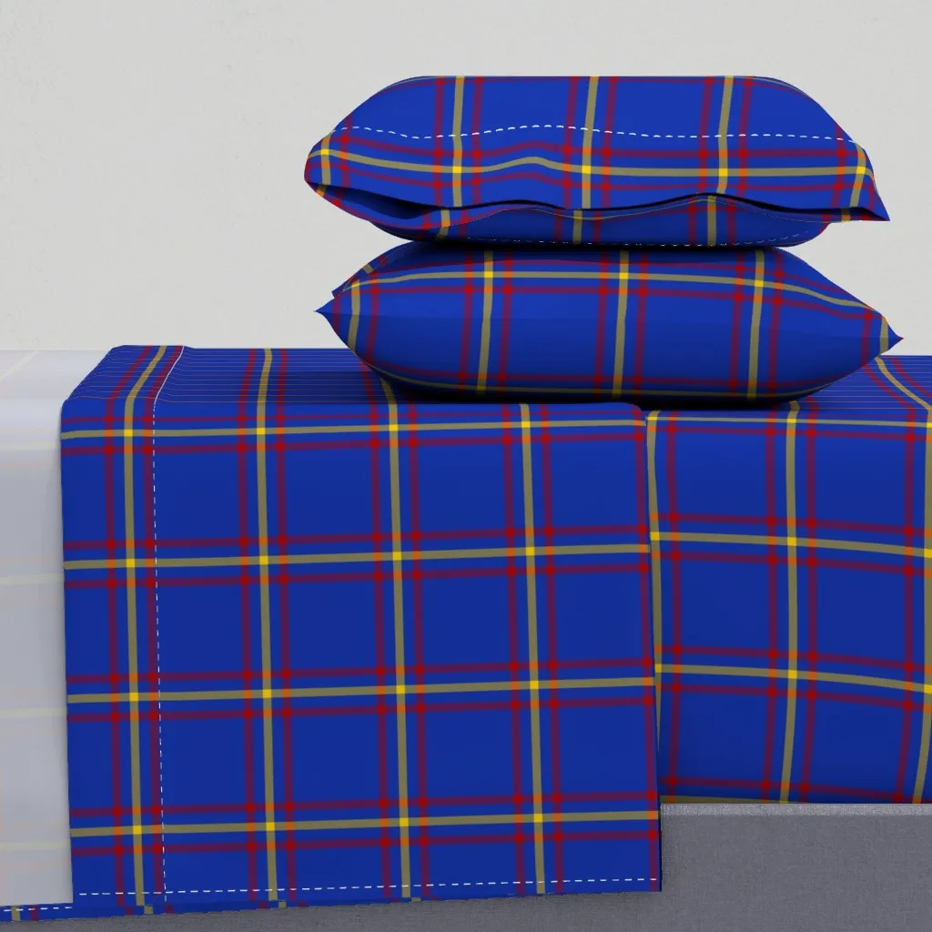 Maclaine Hunting Tartan Queen Size Sheet Set - Royal Blue product