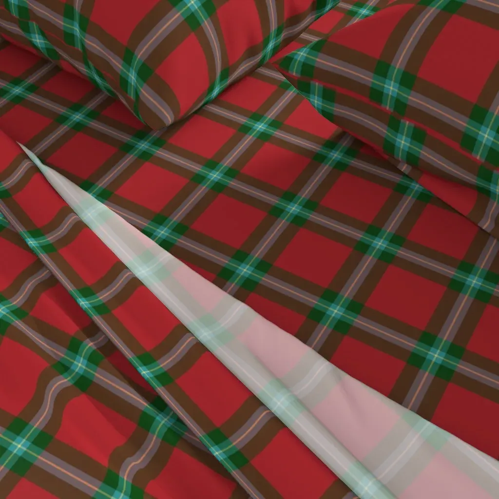 Maclaine Tartan Queen Sheet Set - Red alternate view