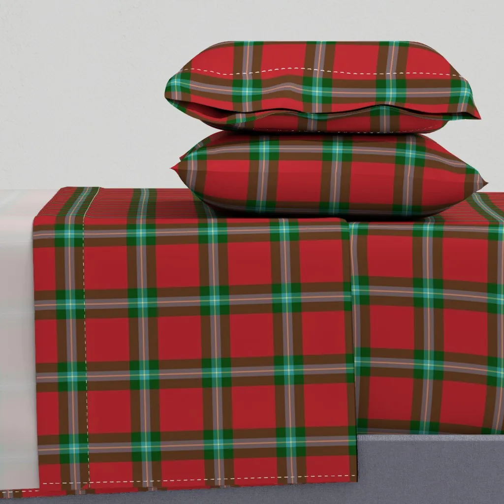 Maclaine Tartan Queen Sheet Set - Red product