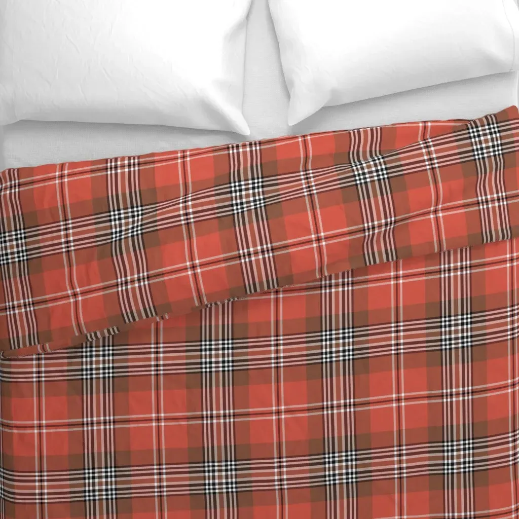 Maclean Tartan 10" Duvet Cover - Coral alternate view