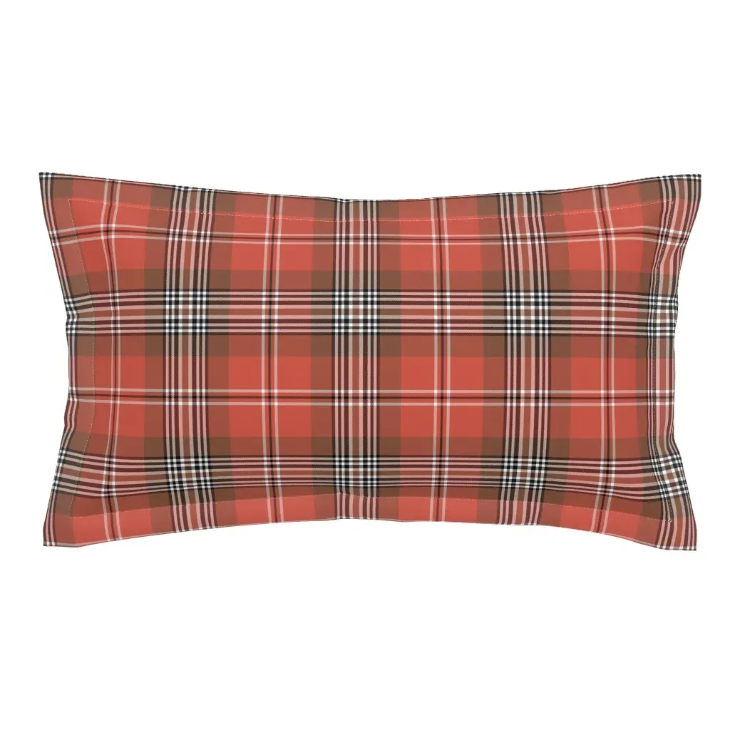 Maclean Tartan King Size Pillow Sham - Coral product