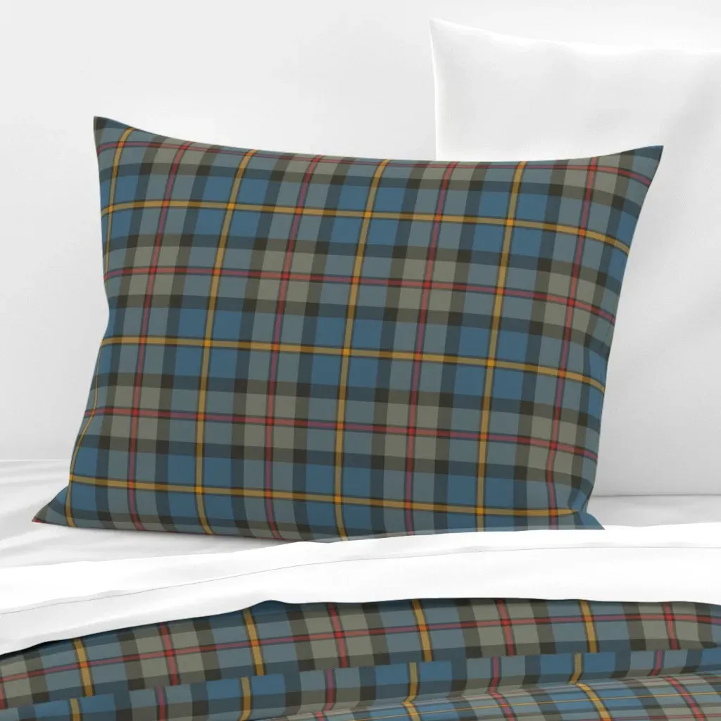 Macleod Tartan Standard Knife Edge Cushion Cover - Blue, Cotton product