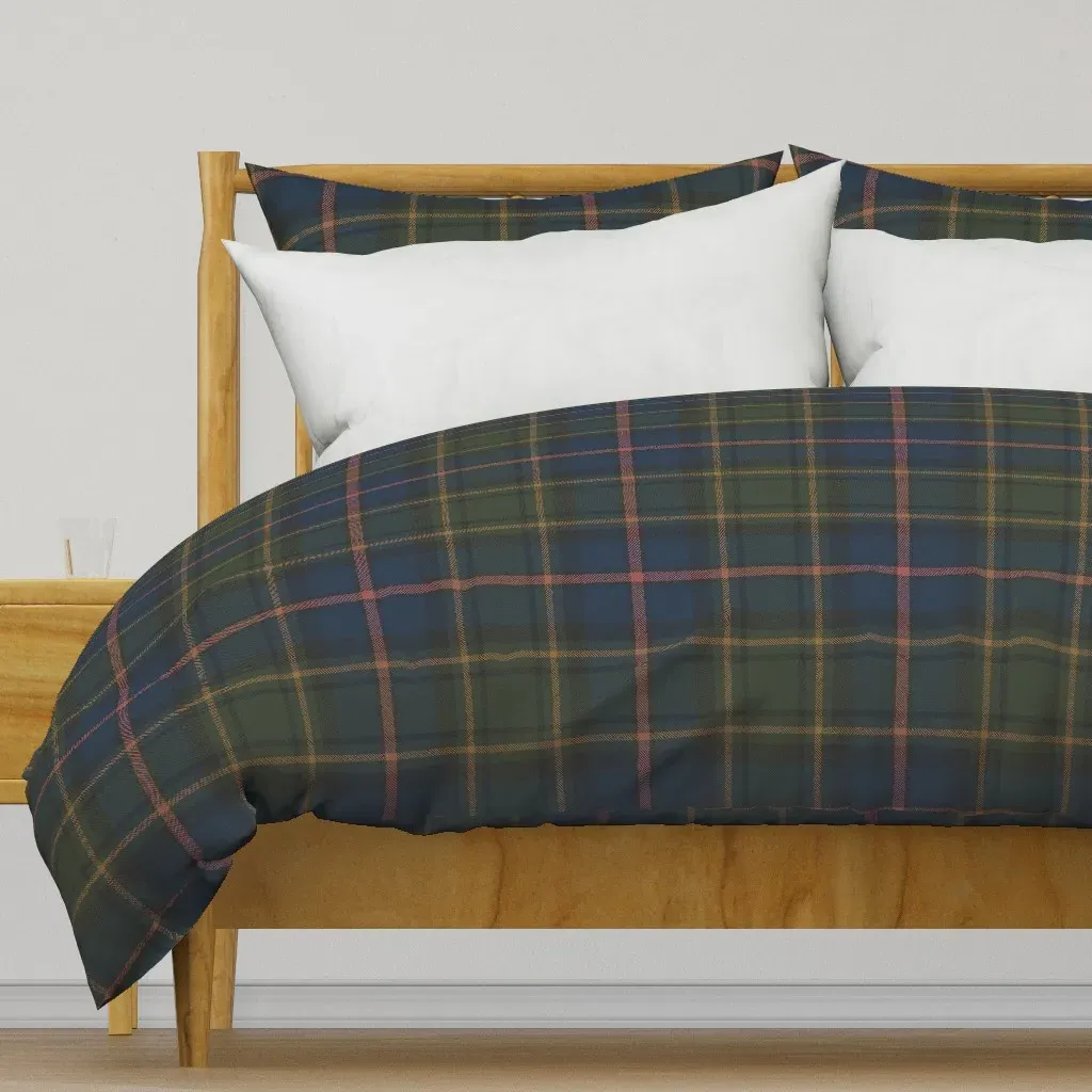 Macrae Tartan Plaid Hunting Duvet Cover - Green product