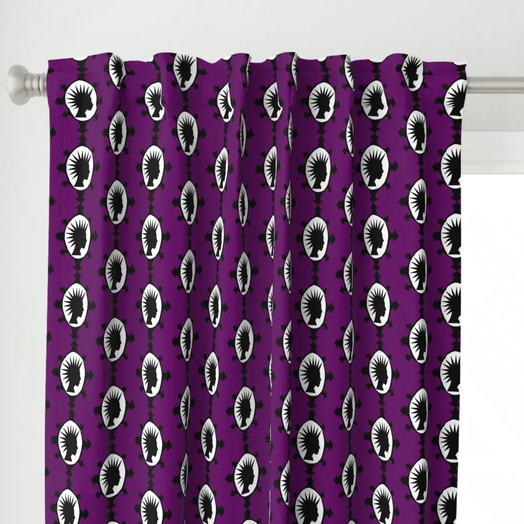 Madame Chaos Curtain Panel - Purple alternate view