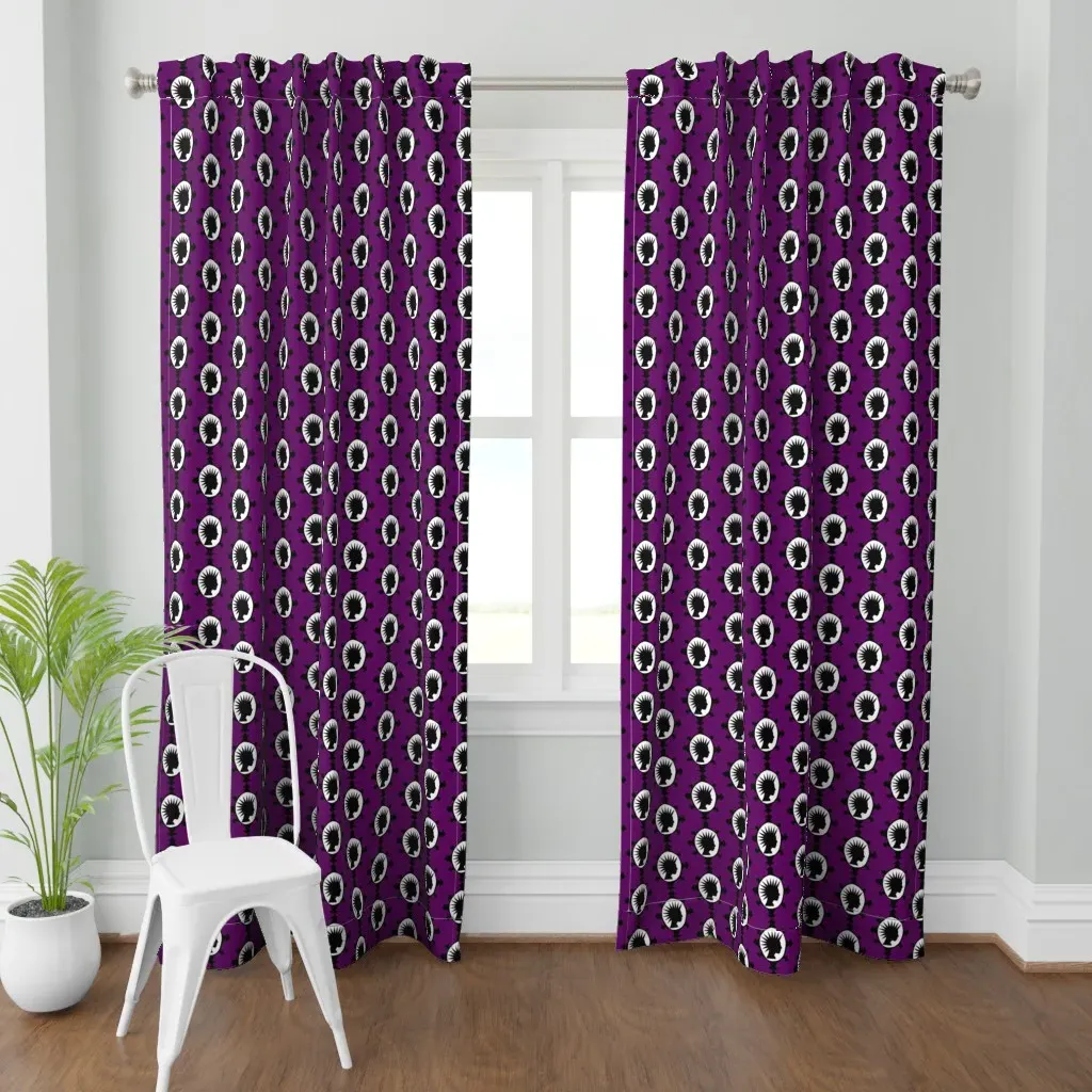 Madame Chaos Curtain Panel - Purple product