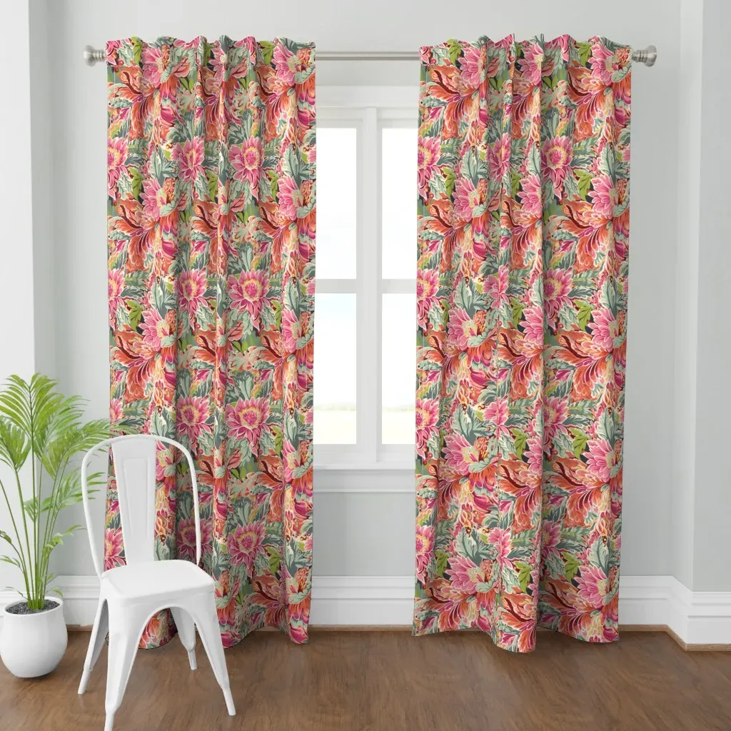 Madcap Marigolds Curtain Panel - Pink product