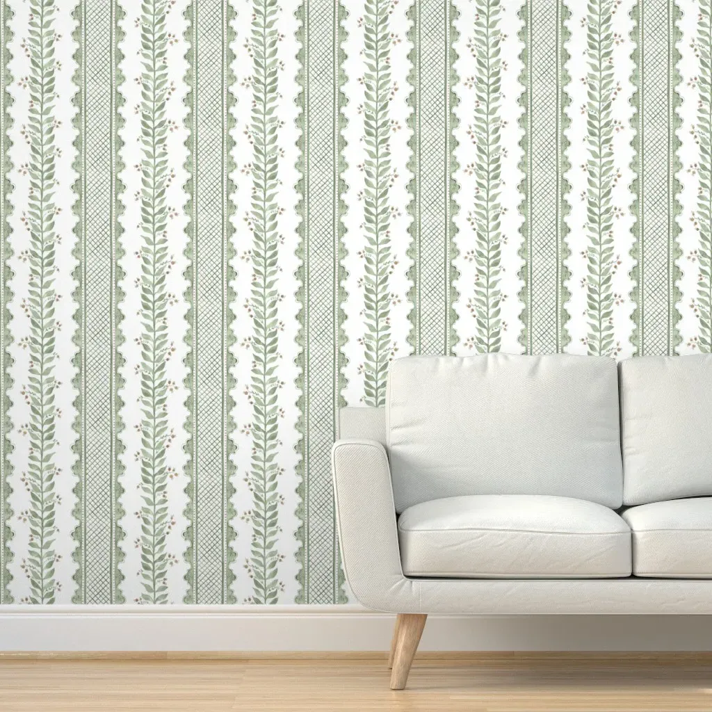Madison Celia Peel and Stick Wallpaper - Sage Green product