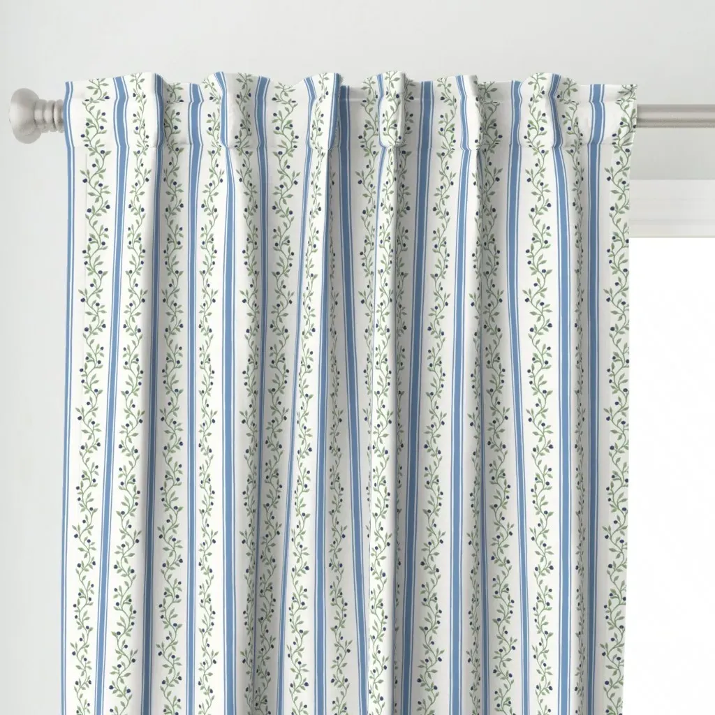 Madison Libby Curtain Panel - Blue alternate view