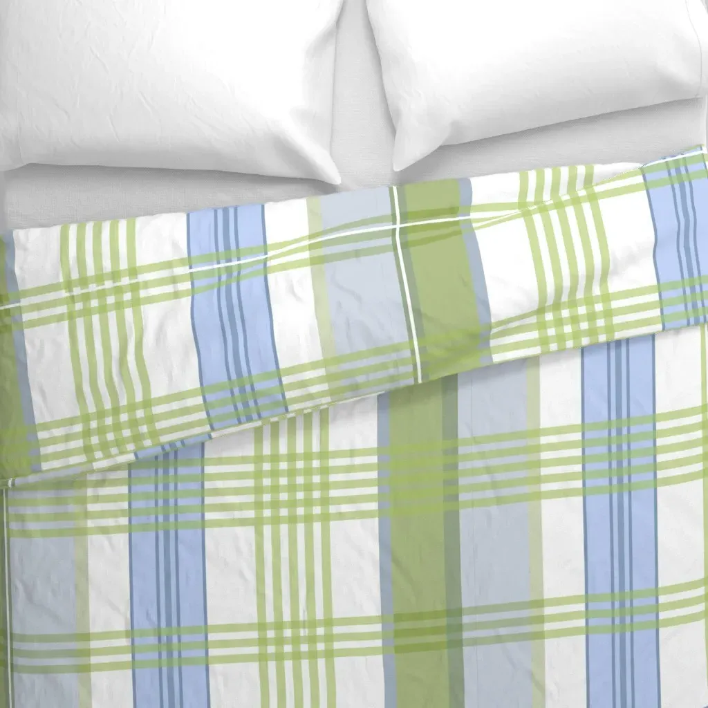 Madras Duvet Cover - Light Green alternate view