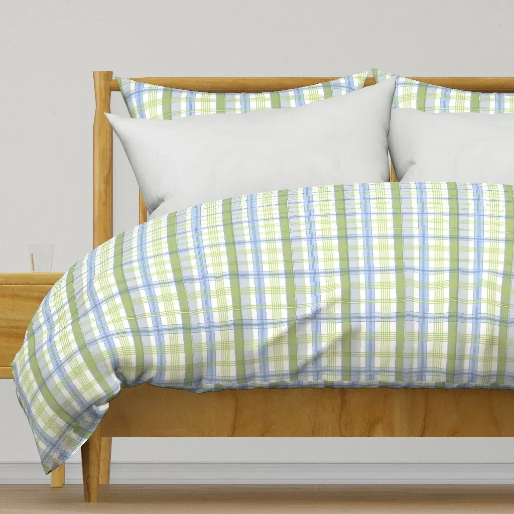 Madras Duvet Cover - Light Green product
