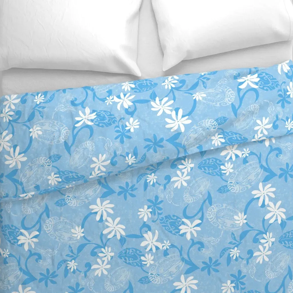 Maeva Light Blue Duvet Cover - White alternate view